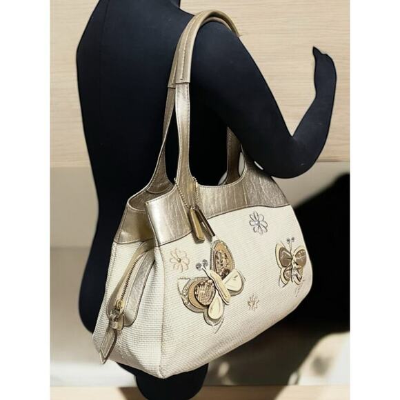 Coach F16584 Lexi Woven Butterfly Shoulder Bag & Matching Wristlet - Picture 8 of 13